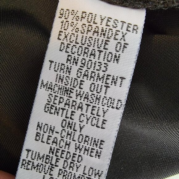 Vintage 90s Bob Mackie Top Wearable Art Embellished Peacock Black Artsy 3X - Picture 9 of 11